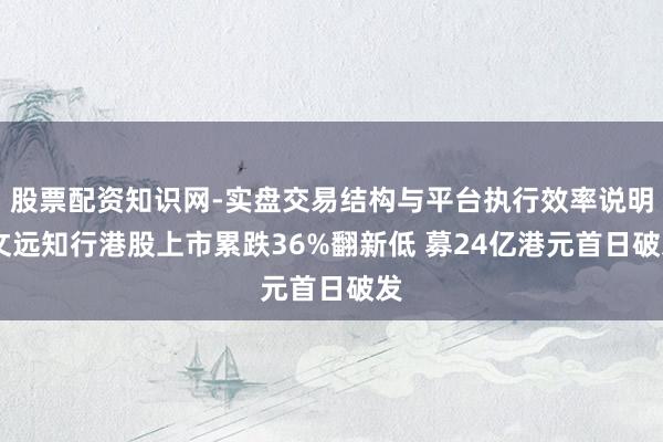 股票配资知识网-实盘交易结构与平台执行效率说明 文远知行港股上市累跌36%翻新低 募24亿港元首日破发
